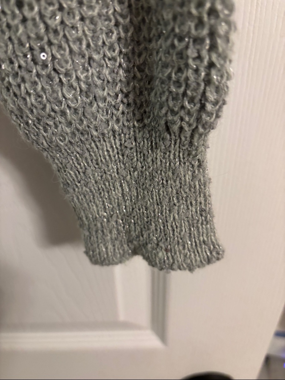 Altar'd State Light Gray Cropped Crewneck Sweater - Picture 3 of 6